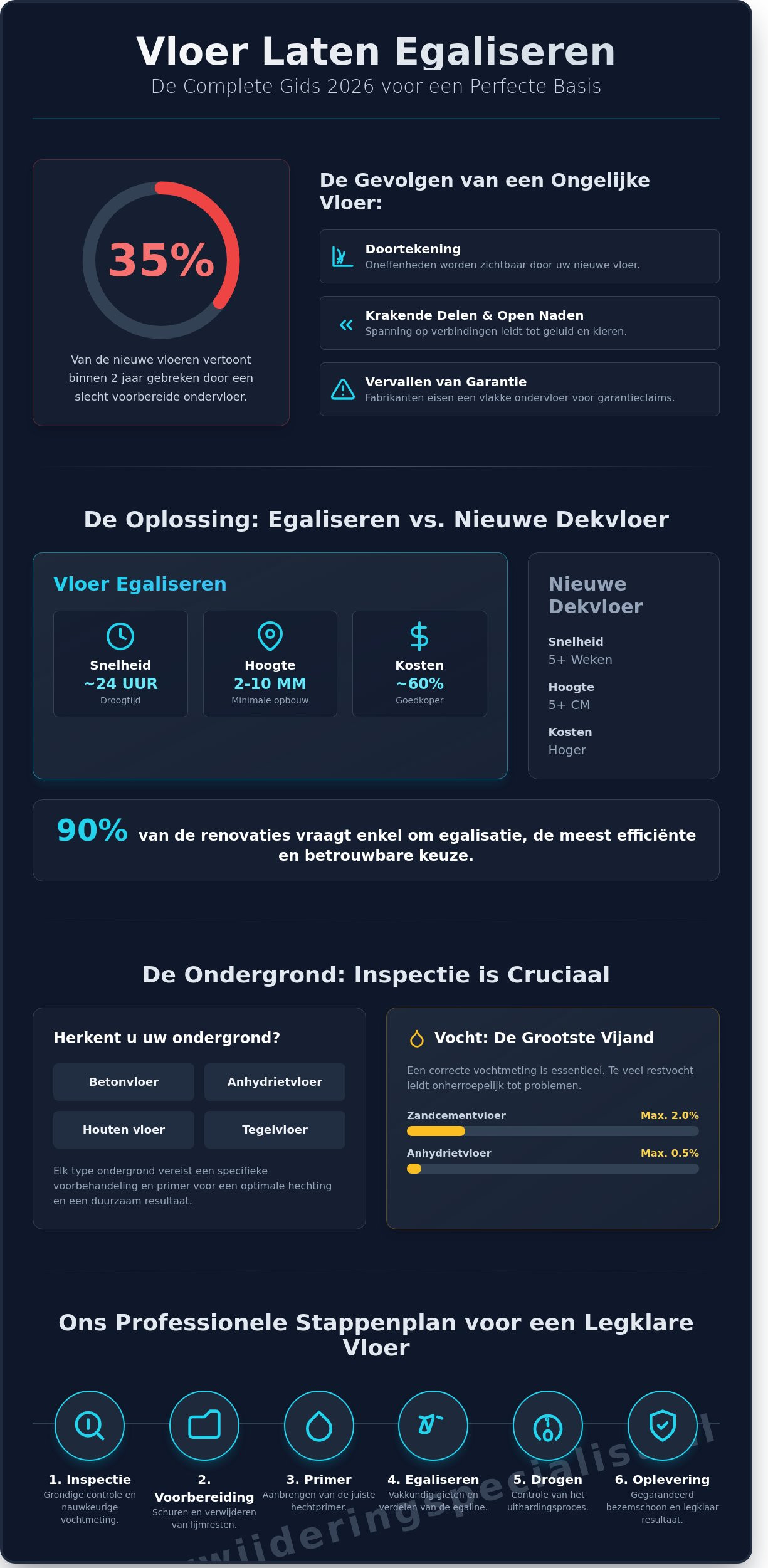 Vloer laten egaliseren in 2026: De complete gids voor een perfecte ondervloer